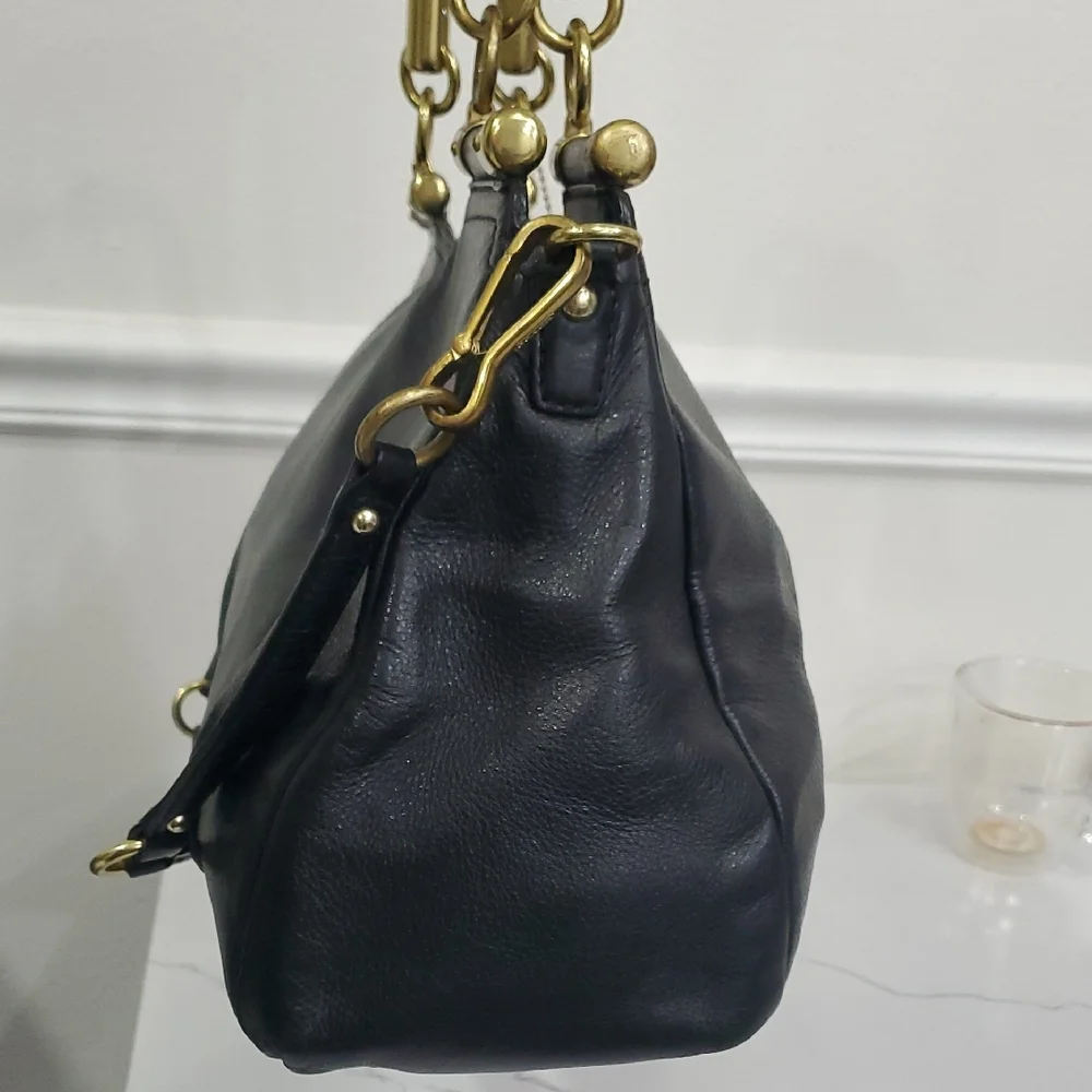 Coach Black Leather Madison Pinnacle Carrie Satchel - Picture 7 of 17